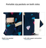 Floral Chic: Diaper Backpack with Stroller Straps