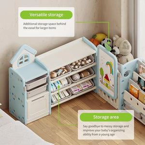 UNICOO Multifunctional Toy Storage Organizer with 3-Tier Shelves