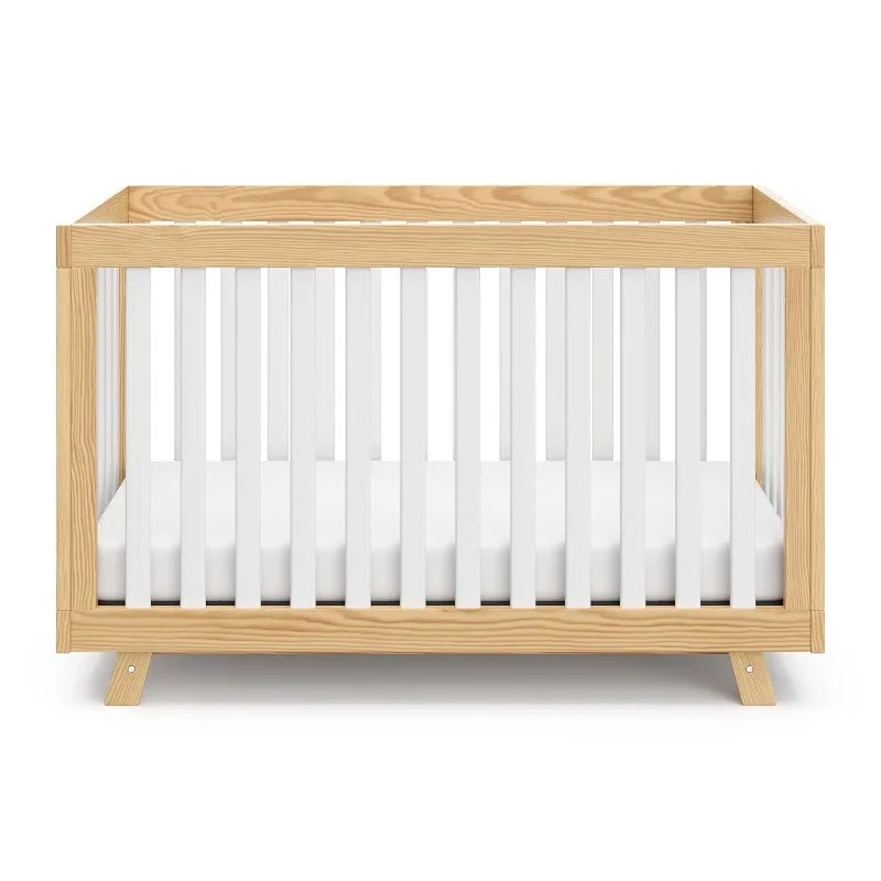 Beckett 3-in-1 Convertible Crib – GREENGUARD Gold Certified, Converts from Crib to Toddler Bed, Fits Standard Full-Size Mattress by OEING