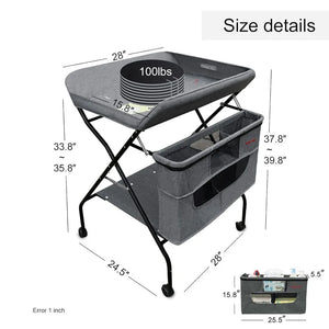 Adjustable Height Multi-Function Changing Table with Storage – Compact and Comfortable Baby Care Station