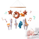 Soft Felt Teddy Bear Baby Crib Mobile - Pink Velvet Animal Hanging Toy for Infants (0-12 Months)