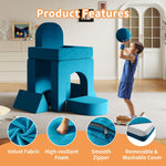 Creative 9-in-1 Toddler Sofa with Modular Balls and Tunnel Elements – Foldable Couch for Playroom and Bedroom