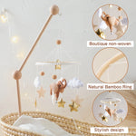 Musical Baby Crib Mobile with Hot Air Balloon – Wooden Bed Bell Rattle Toy for Newborns