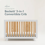 Beckett 3-in-1 Convertible Crib – GREENGUARD Gold Certified, Converts from Crib to Toddler Bed, Fits Standard Full-Size Mattress by OEING