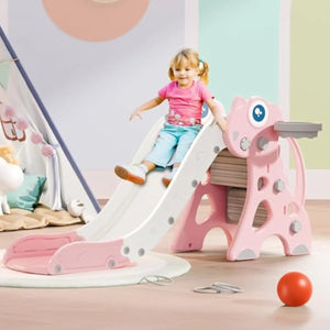 Babytronic Toddler Slide with Basketball Hoop and Ring Toss