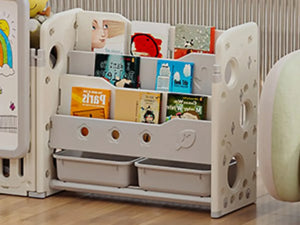 UNICOO Multifunctional Toy Storage Organizer with 3-Tier Shelves