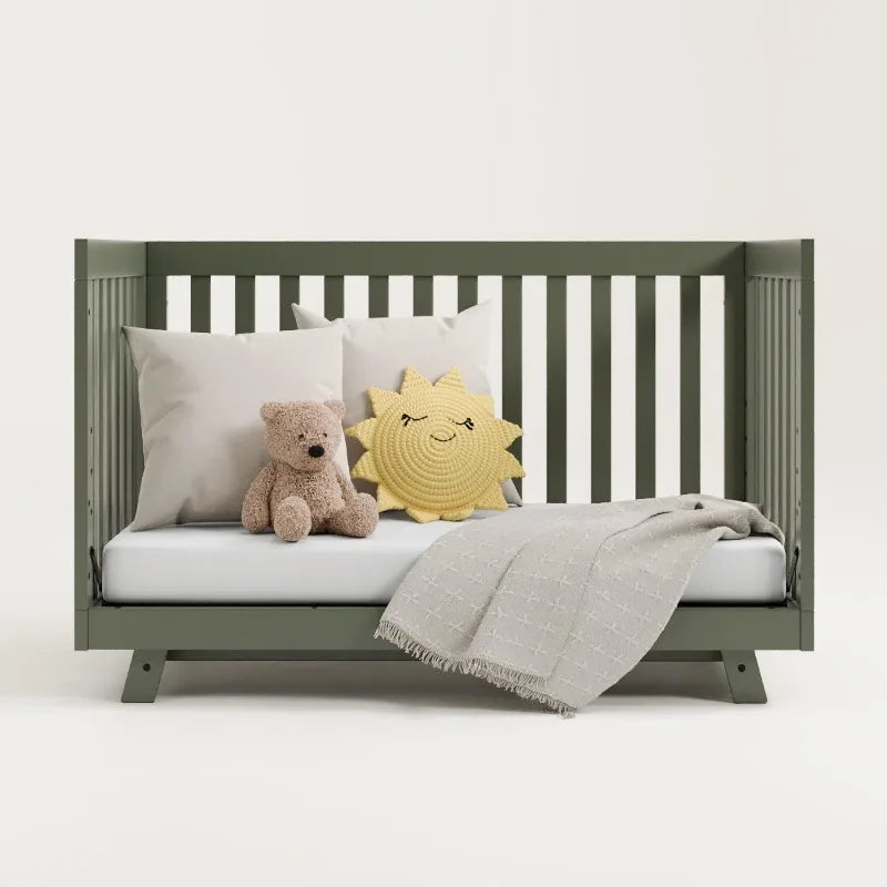 Beckett 3-in-1 Convertible Crib – GREENGUARD Gold Certified, Converts from Crib to Toddler Bed, Fits Standard Full-Size Mattress by OEING