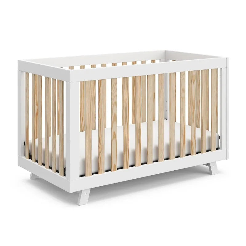 Beckett 3-in-1 Convertible Crib – GREENGUARD Gold Certified, Converts from Crib to Toddler Bed, Fits Standard Full-Size Mattress by OEING