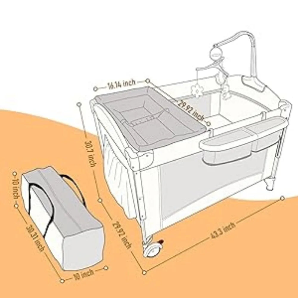 XMSJ 5-in-1 Multifunctional Crib – Comfort, Safety, and Versatility for Your Baby