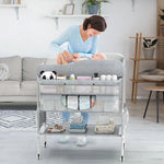 XMSJ Adjustable Height Changing Table with Multi-Component Storage