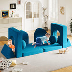 Creative 9-in-1 Toddler Sofa with Modular Balls and Tunnel Elements – Foldable Couch for Playroom and Bedroom