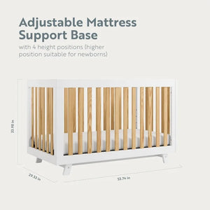 Beckett 3-in-1 Convertible Crib – GREENGUARD Gold Certified, Converts from Crib to Toddler Bed, Fits Standard Full-Size Mattress by OEING