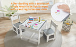 XMSJ Table and Chair Set — 3 in 1 Wooden Activity Table with Storage