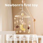 Musical Baby Crib Mobile with Hot Air Balloon – Wooden Bed Bell Rattle Toy for Newborns