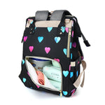 Floral Chic: Diaper Backpack with Stroller Straps