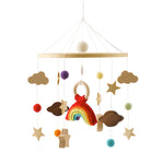 Musical Baby Crib Mobile with Hot Air Balloon – Wooden Bed Bell Rattle Toy for Newborns