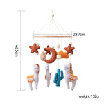 Soft Felt Teddy Bear Baby Crib Mobile - Pink Velvet Animal Hanging Toy for Infants (0-12 Months)