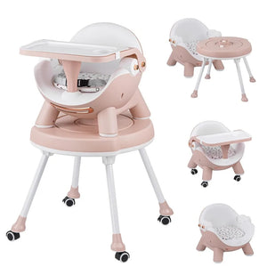 XMSJ 4-in-1 High Chair: Convertible High Chair with Removable Tray for Babies and Toddlers, Modern Design