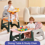 XMSJ 3-in-1 Convertible High Chair