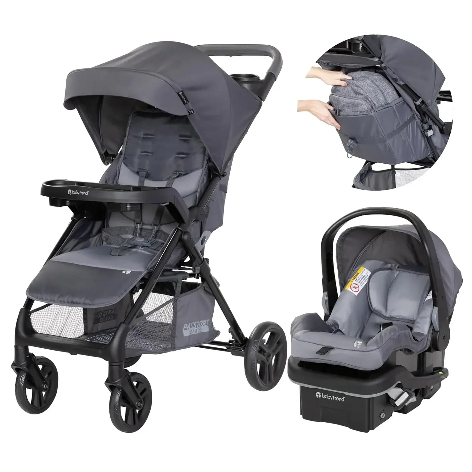 Stylish & Safe: Passport Cargo Stroller in Grey Bamboo by XMSJ