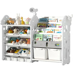 UNICOO Kids Bookshelf and Toy Storage Organizer