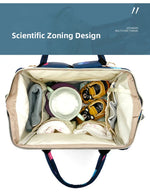 Floral Chic: Diaper Backpack with Stroller Straps