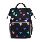 Floral Chic: Diaper Backpack with Stroller Straps