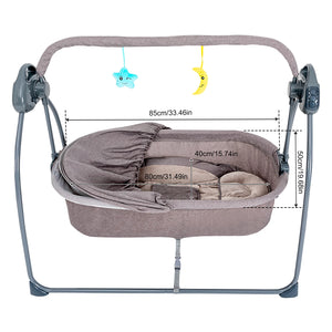 5-Speed Electric Baby Swing – Auto Rocking Cradle with Remote Control and Music