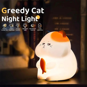 "Whimsical Cat Night Light: A Soft Glow for Sweet Dreams"