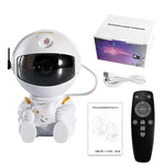 Galactic Dream: Astronaut Star Projector Night Light by XMSJ