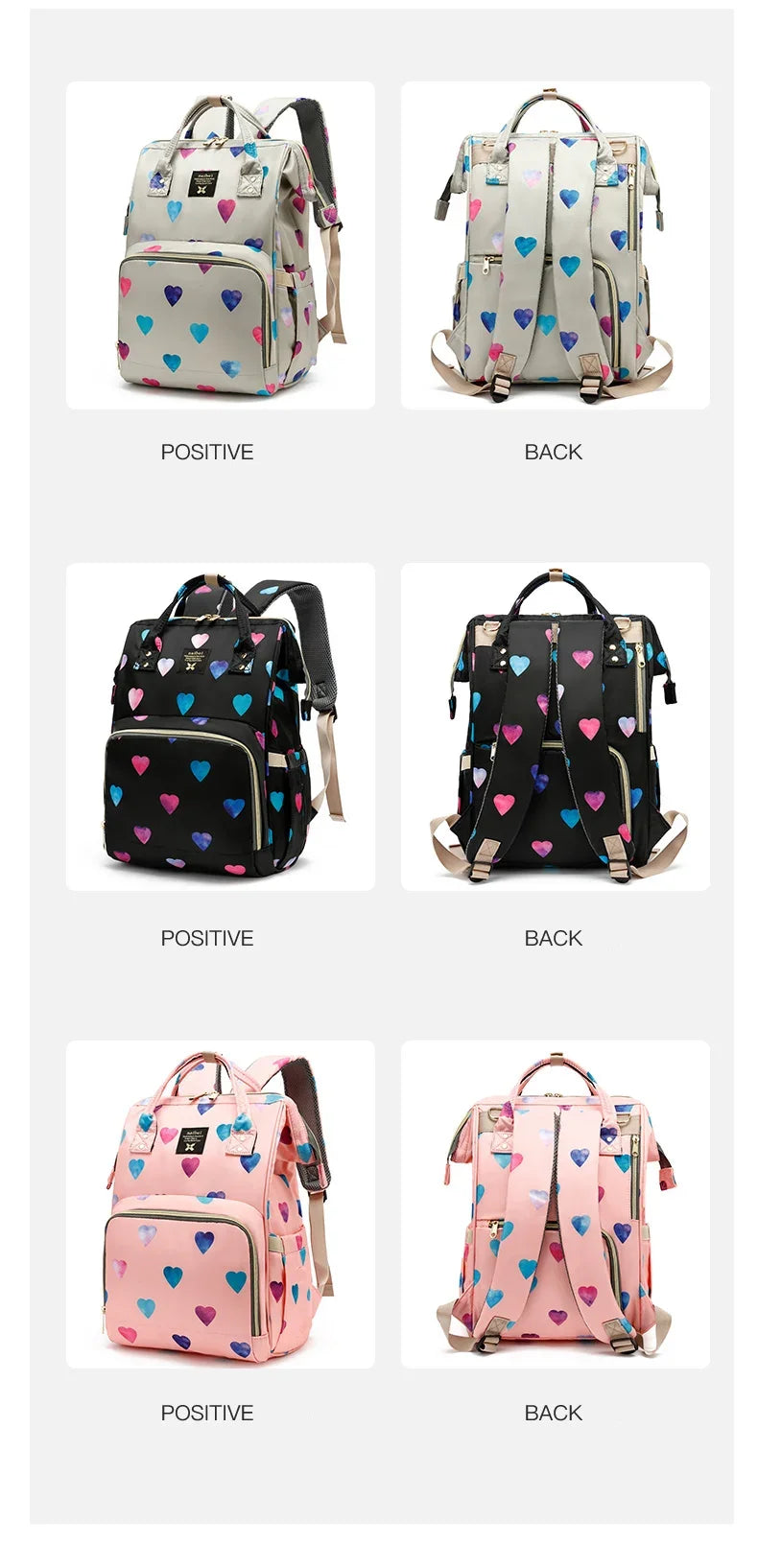 Floral Chic: Diaper Backpack with Stroller Straps