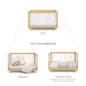 Beckett 3-in-1 Convertible Crib – GREENGUARD Gold Certified, Converts from Crib to Toddler Bed, Fits Standard Full-Size Mattress by OEING