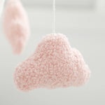 Soft Felt Teddy Bear Baby Crib Mobile - Pink Velvet Animal Hanging Toy for Infants (0-12 Months)