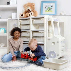 Kids Large Toy Storage Organizer with 11 Bins, 2 Cabinets, and 3 Shelves