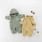 MILANCEL Autumn Hooded Baby Romper