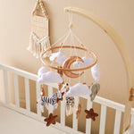 Musical Baby Crib Mobile with Hot Air Balloon – Wooden Bed Bell Rattle Toy for Newborns