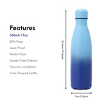 Stainless Steel Thermo Bottle JUNSUNMAY 500ml Gradient Blue
