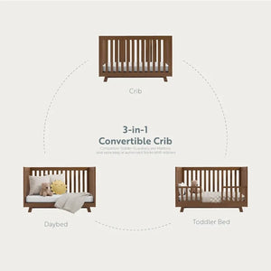 Beckett 3-in-1 Convertible Crib – GREENGUARD Gold Certified, Converts from Crib to Toddler Bed, Fits Standard Full-Size Mattress by OEING