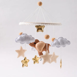 Musical Baby Crib Mobile with Hot Air Balloon – Wooden Bed Bell Rattle Toy for Newborns