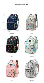 Floral Chic: Diaper Backpack with Stroller Straps