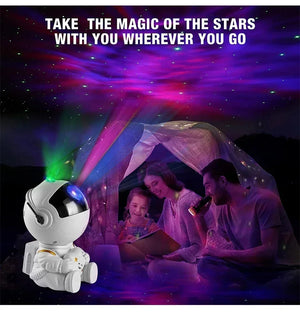 Galactic Dream: Astronaut Star Projector Night Light by XMSJ