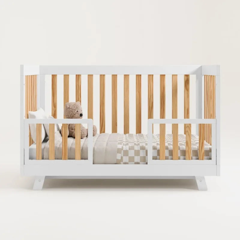 Beckett 3-in-1 Convertible Crib – GREENGUARD Gold Certified, Converts from Crib to Toddler Bed, Fits Standard Full-Size Mattress by OEING