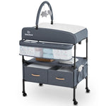 XMSJ Adjustable Height Changing Table with Storage