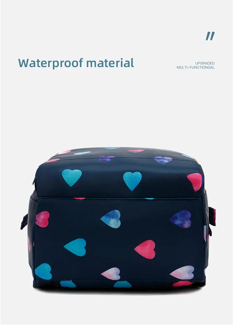 Floral Chic: Diaper Backpack with Stroller Straps