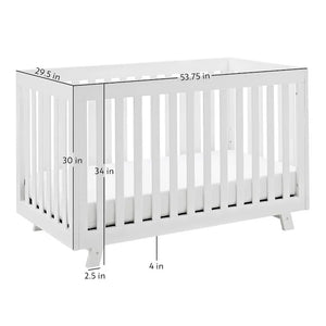 Beckett 3-in-1 Convertible Crib – GREENGUARD Gold Certified, Converts from Crib to Toddler Bed, Fits Standard Full-Size Mattress by OEING