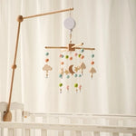 Musical Baby Crib Mobile with Hot Air Balloon – Wooden Bed Bell Rattle Toy for Newborns