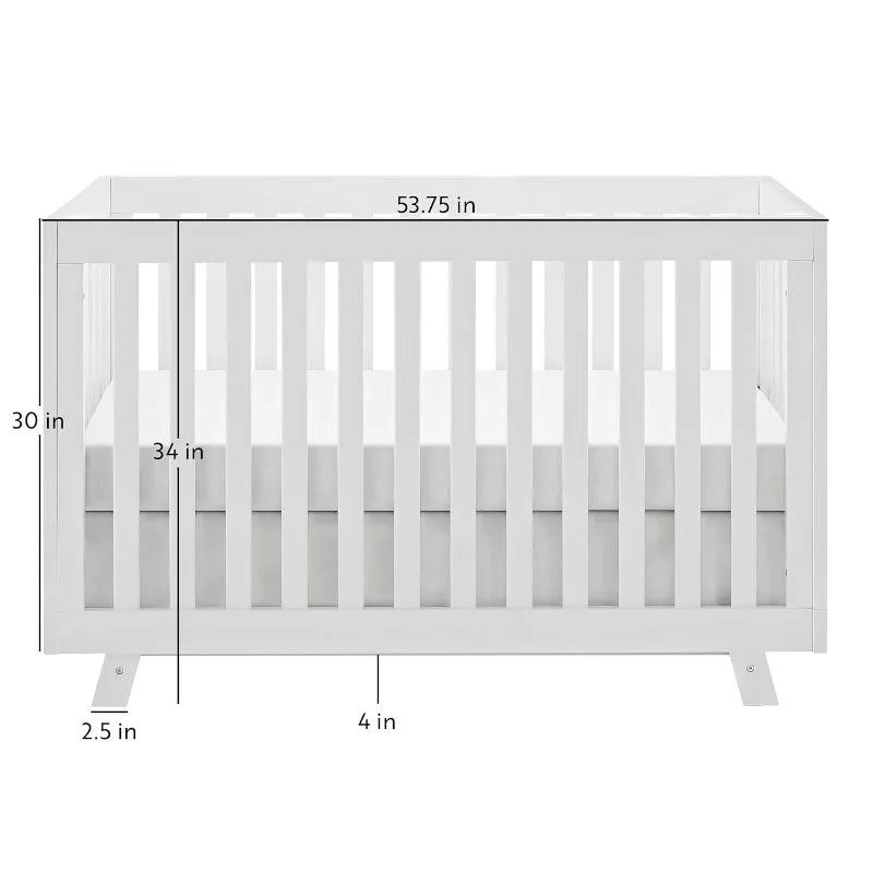 Beckett 3-in-1 Convertible Crib – GREENGUARD Gold Certified, Converts from Crib to Toddler Bed, Fits Standard Full-Size Mattress by OEING