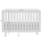 Beckett 3-in-1 Convertible Crib – GREENGUARD Gold Certified, Converts from Crib to Toddler Bed, Fits Standard Full-Size Mattress by OEING