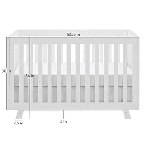 Beckett 3-in-1 Convertible Crib – GREENGUARD Gold Certified, Converts from Crib to Toddler Bed, Fits Standard Full-Size Mattress by OEING