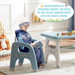 Doreroom Plastic Children Activity Table with 2 Chairs